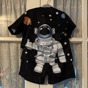 😉Bundle Days😉 SHEIN Astronaut Space Boys PJs Jammies 6Y Summer